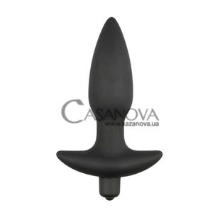 Основне фото Анальна пробка з вібрацією EasyToys Raven Rocket Silicone Perineum Tickler чорна 14,5 см