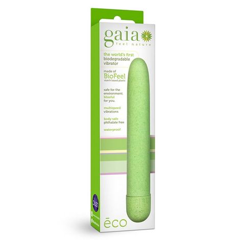 Основное фото Вибратор Gaia Eco зелёный 17,8 см