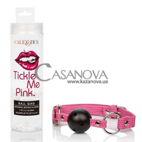 Основне фото Кляп з кулькою Tickle Me Pink Ball Gag рожевий з чорним