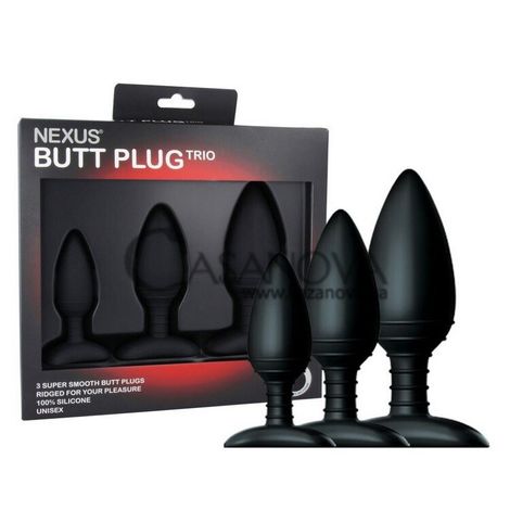 Основное фото Набор анальных пробок Nexus Butt Plug Trio чёрный