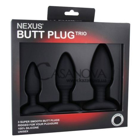 Основное фото Набор анальных пробок Nexus Butt Plug Trio чёрный