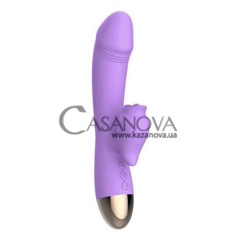 Основное фото Rabbit-вибратор с подогревом и язычком Leten Wonderful пурпурный 19,5 см