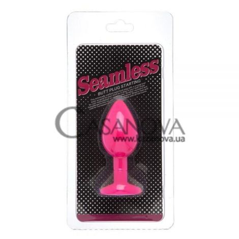 Основное фото Анальная пробка Seamless Pink Silicone Light Pink S розовая 7,5 см