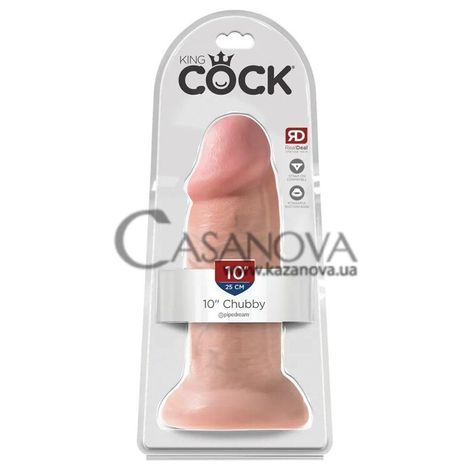 Основное фото Фаллоимитатор на присоске King Cock 10" телесный 25,4 см