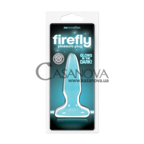 Основное фото Анальная пробка Firefly Pleasure Plug Mini голубая 8,1 см