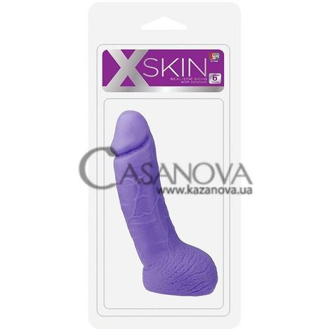 Основное фото Фаллоимитатор XSkin Realistic Dong фиолетовый 15,2 см