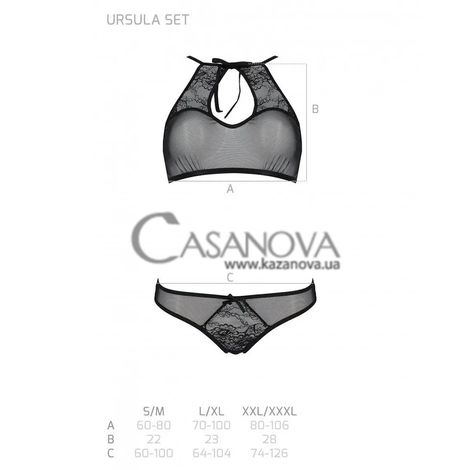 Основное фото Комплект белья Passion Ursula Set XXL/XXXL женский белый