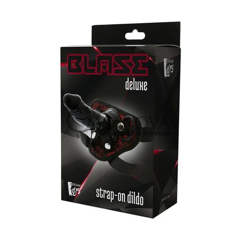 Основне фото Страпон Blaze Deluxe Strap-On Dildo чорний 13 см