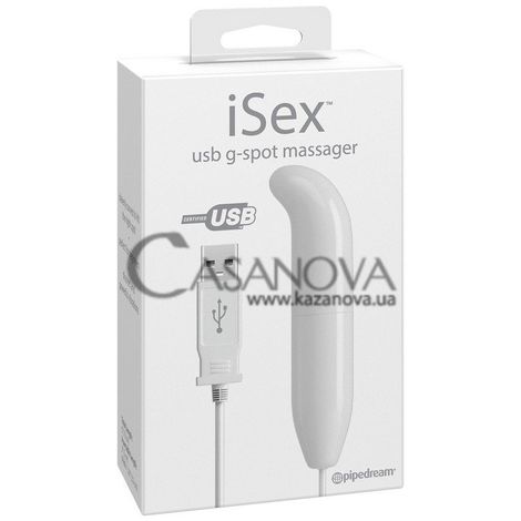 Основне фото Вібратор для точки G iSex USB G-Spot Massager білий 13 см