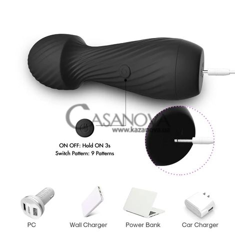 Основне фото Вібратор-мікрофон Wand Massager Boss Series чорний 13,6 см