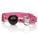 Додаткове фото Кляп з кулькою Tickle Me Pink Ball Gag рожевий з чорним