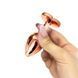 Дополнительное фото Анальная пробка EGZO Rose Gold Heart Plug M в розовом золоте с розовым кристаллом 8,2 см