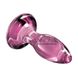 Дополнительное фото Стеклянная анальная пробка Icicle №90 розовая 8 см