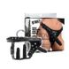 Додаткове фото Страпон з подвійним проникненням та трьома фалоімітаторами XR Brands Double Penetration Strap On Harness чорний 17 см
