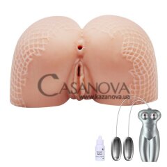 Основное фото Искусственная вагина и анус с вибрацией Temptation Passion Lady BM-009182 телесная