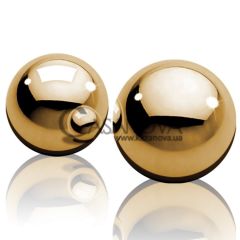 Основное фото Вагинальные шарики из металла Ben-Wa Balls золотистые 2 см