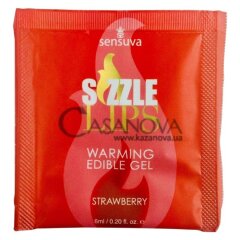 Основное фото Пробник согревающего орального геля Sensuva Sizzle Lips Strawberry клубника 6 мл