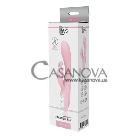 Основное фото Rabbit-вибратор с подогревом Heating Bunny розовый 22,5 см