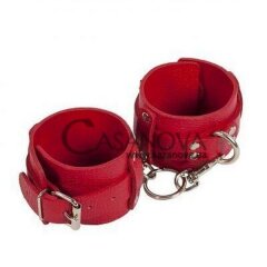 Основное фото Наручники Leather Dominant Hand Cuffs красные
