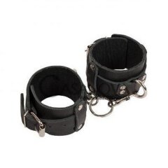 Основное фото Наручники Leather Dominant Hand Cuffs чёрные