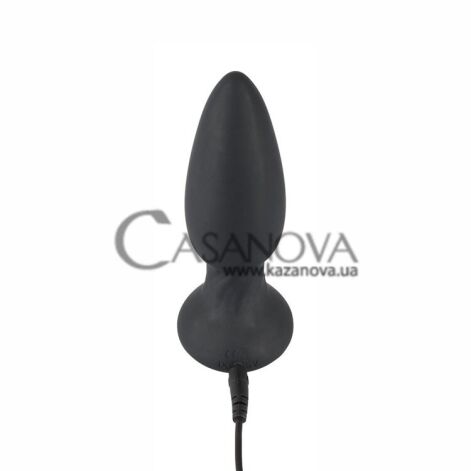 Основное фото Анальная вибропробка с ротацией Black Velvets Remote Controlled Rotating & Vibrating Plug чёрная 14 см