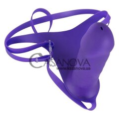 Основное фото Полый внутренний страпон для женщин Strap On For Lovers фиолетовый 18 см